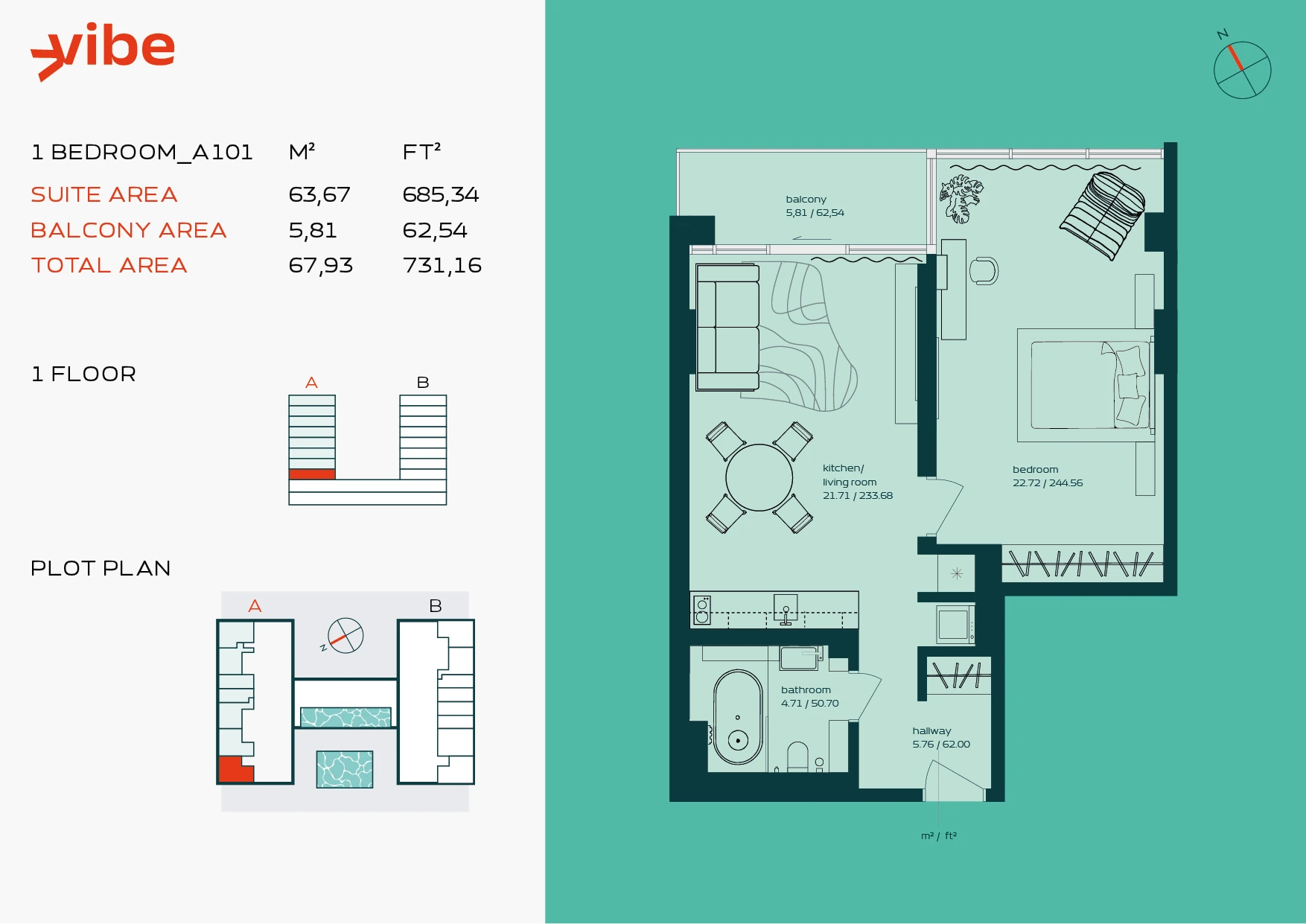 VIBE A101 floor plan