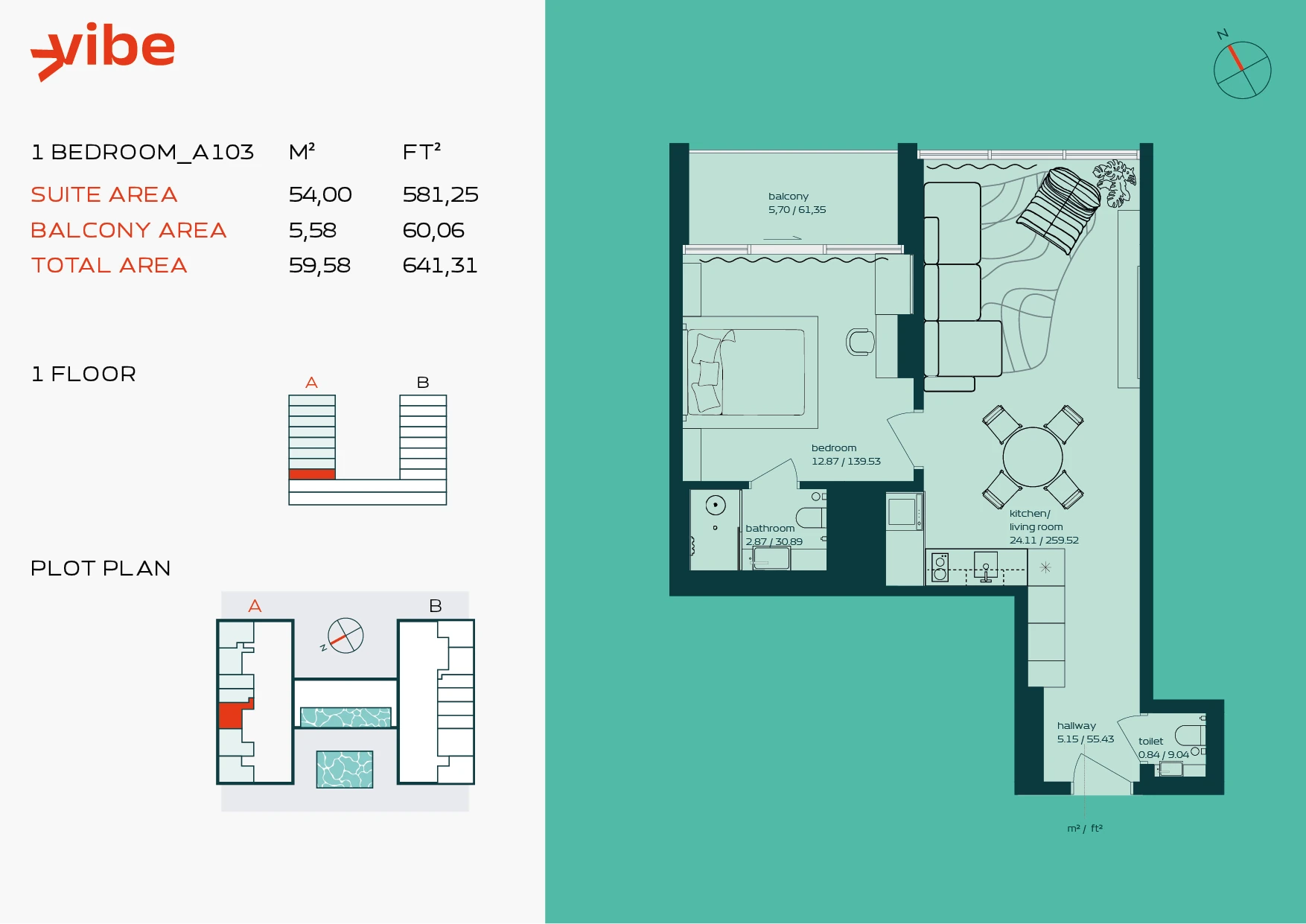 VIBE A103 floor plan