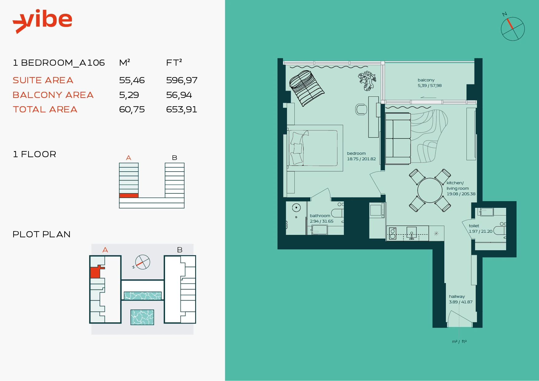 VIBE A106 floor plan