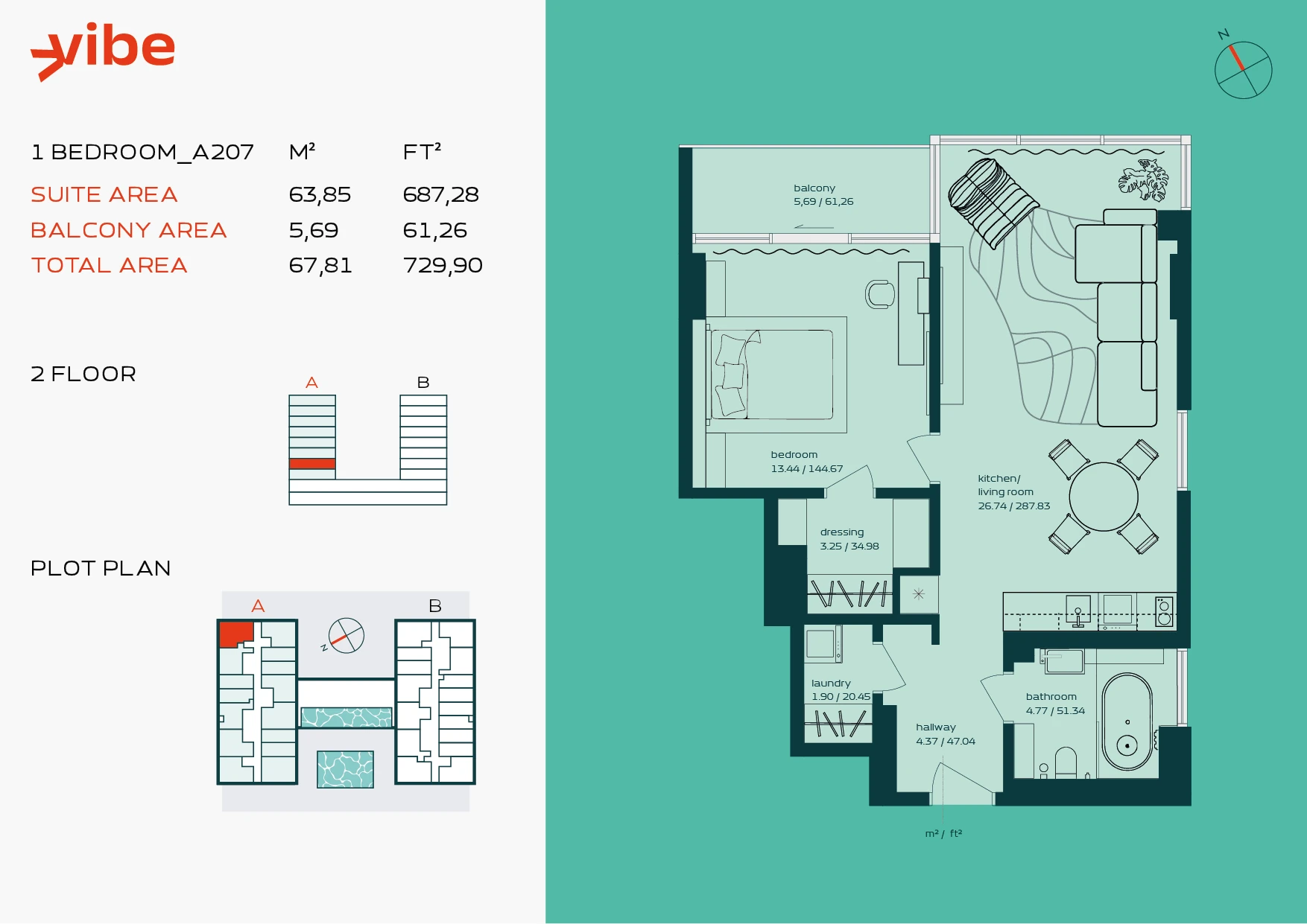VIBE A207 floor plan