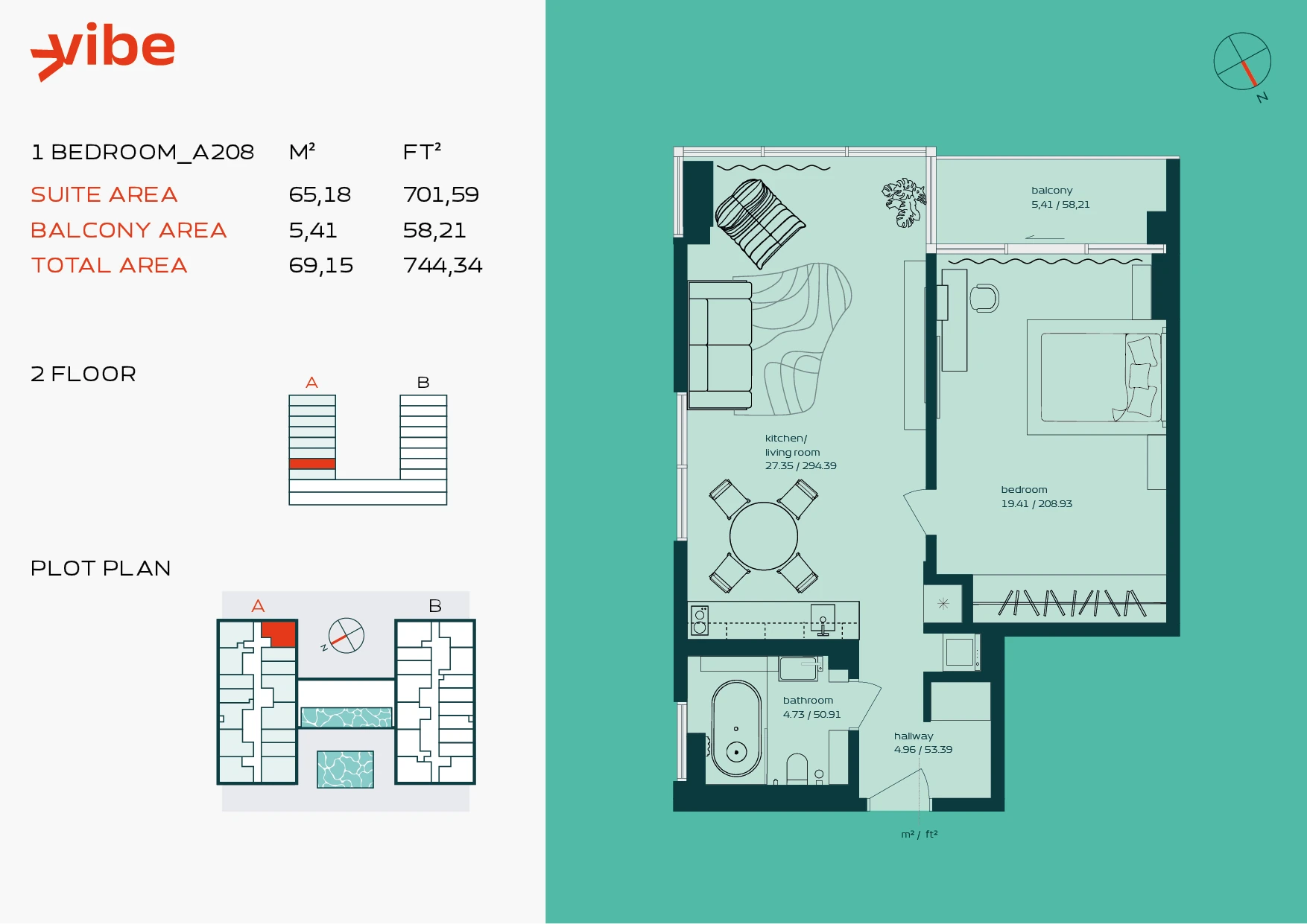 VIBE A208 floor plan