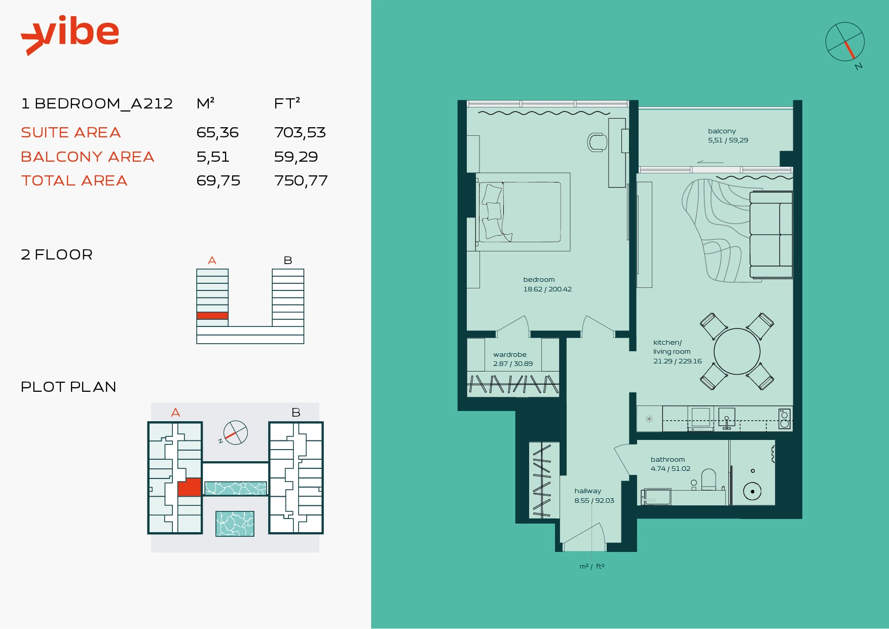 VIBE A212 floor plan