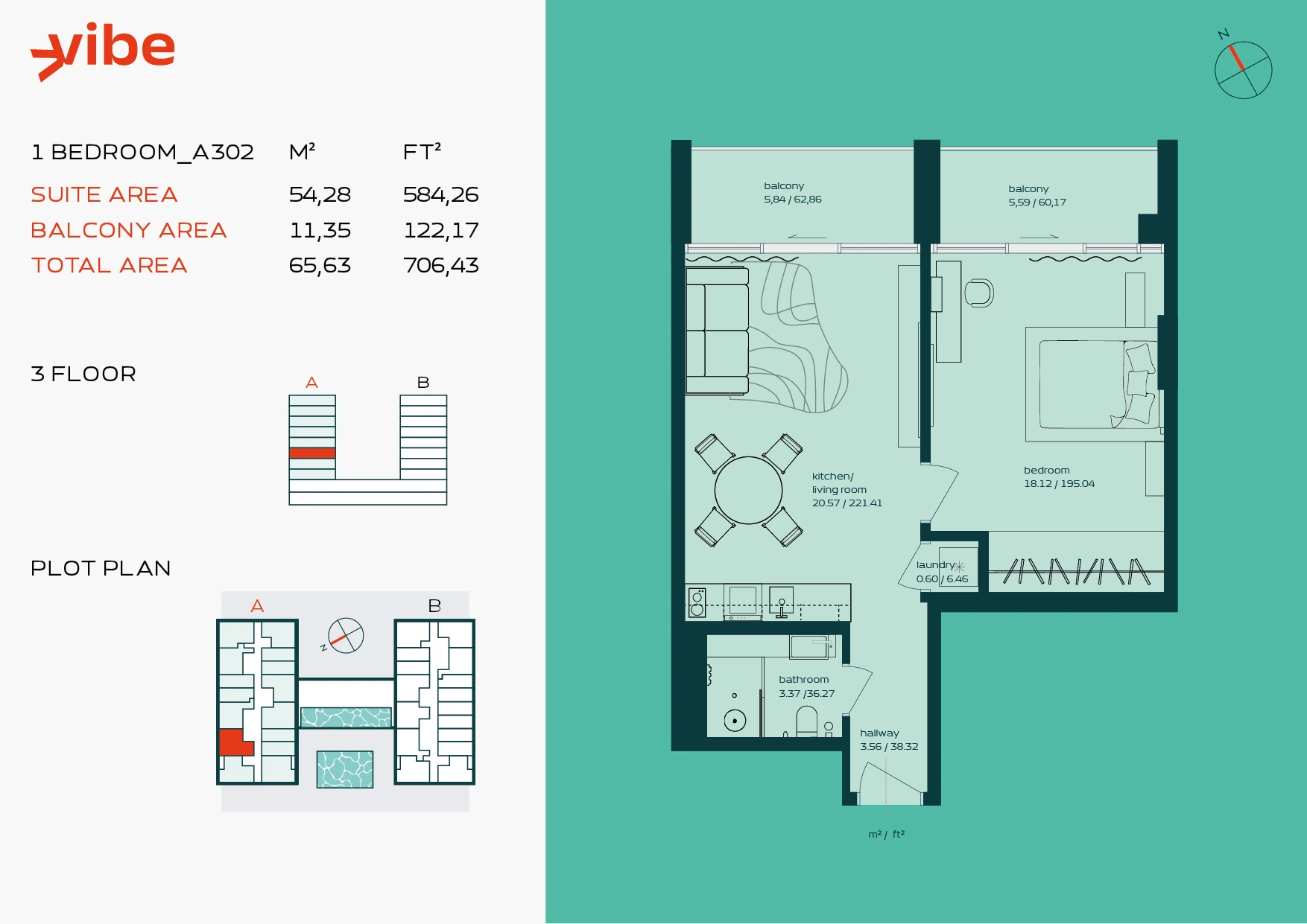 VIBE A302 floor plan