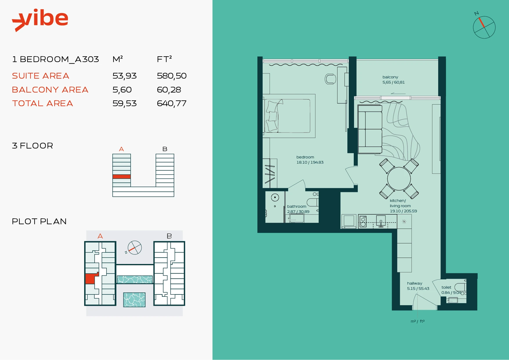 VIBE A303 floor plan