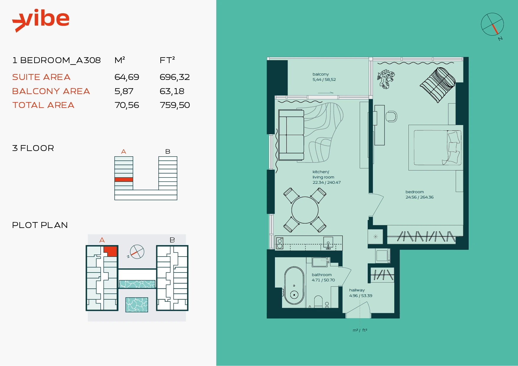 VIBE A308 floor plan