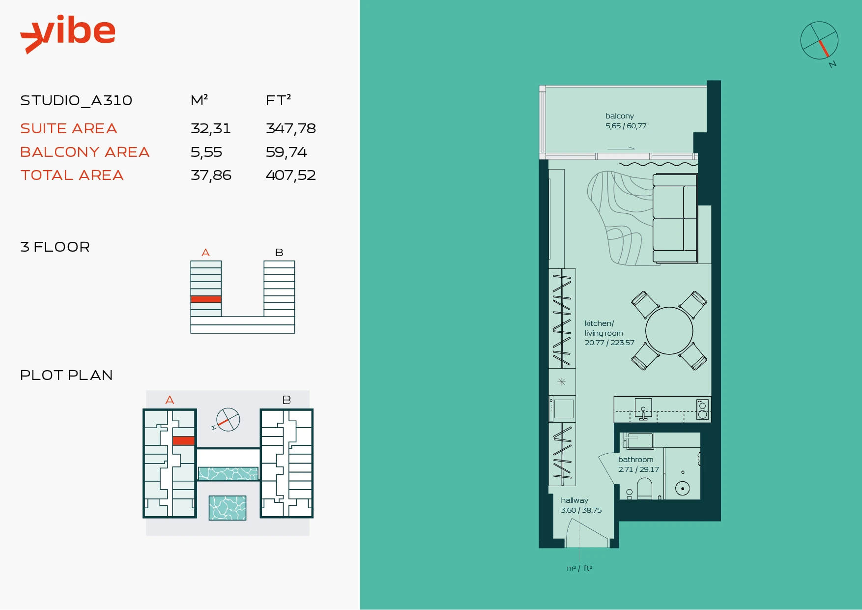 VIBE A310 floor plan