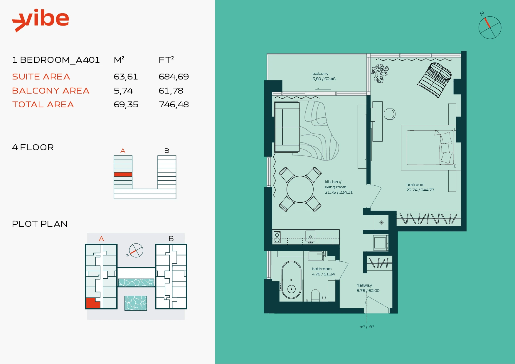VIBE A401 floor plan