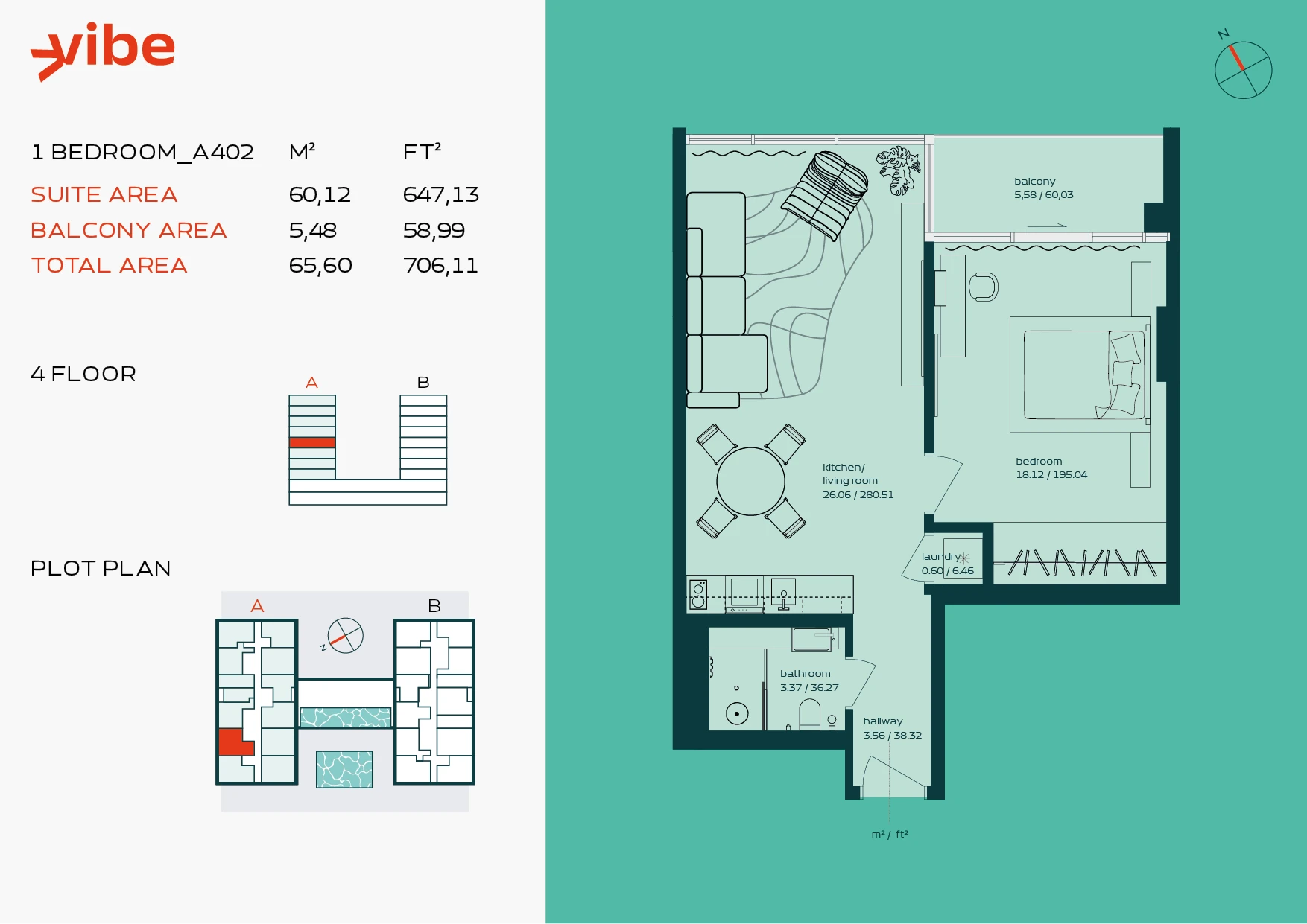 VIBE A402 floor plan