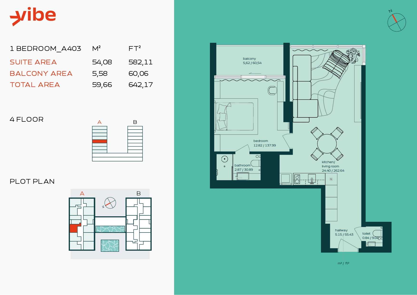 VIBE A403 floor plan