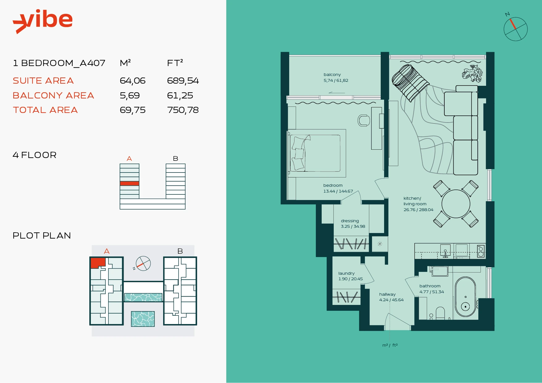 VIBE A407 floor plan