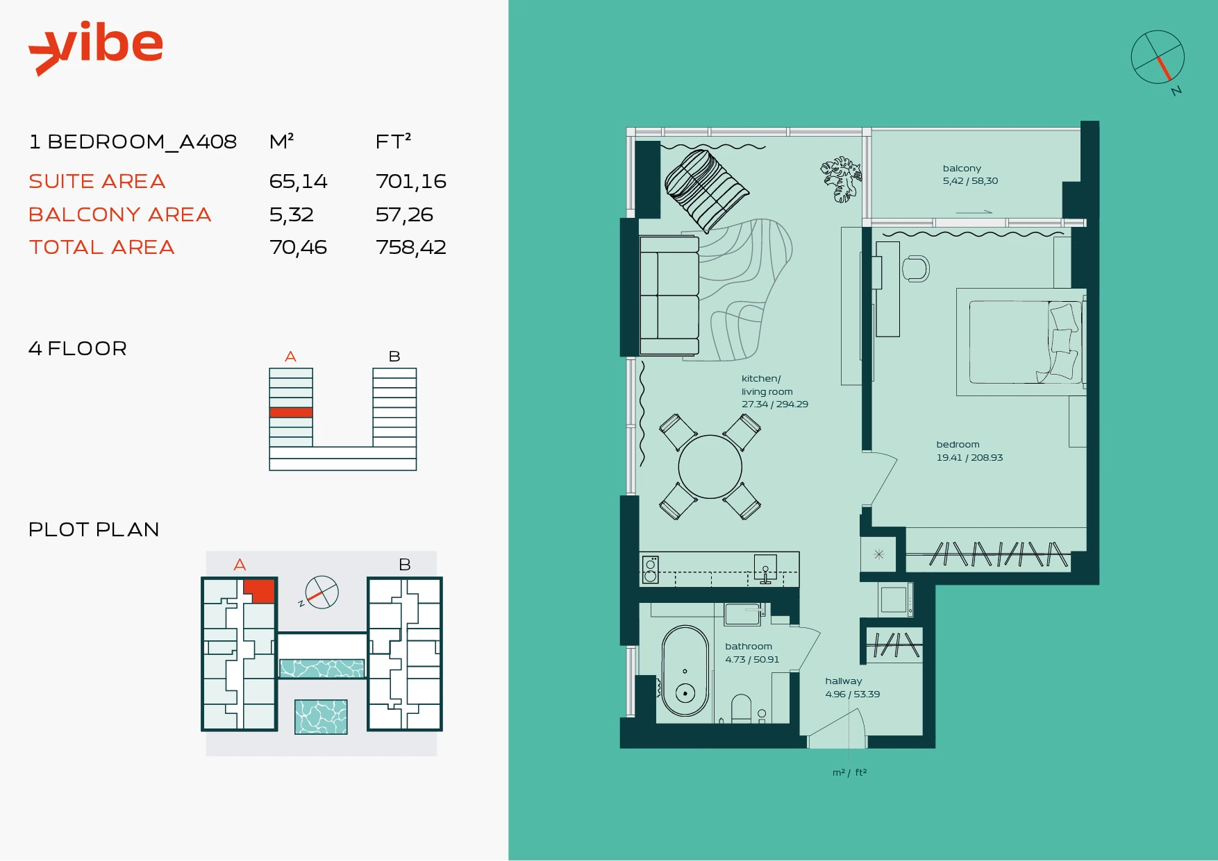 VIBE A408 floor plan
