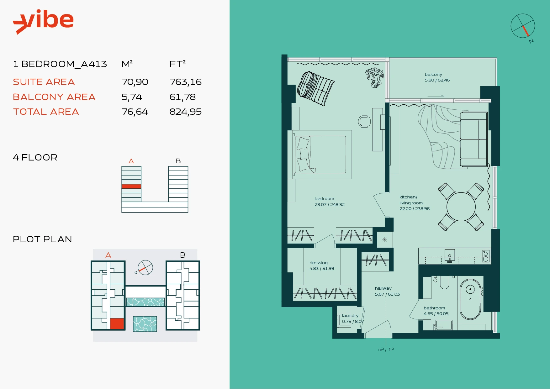 VIBE A413 floor plan