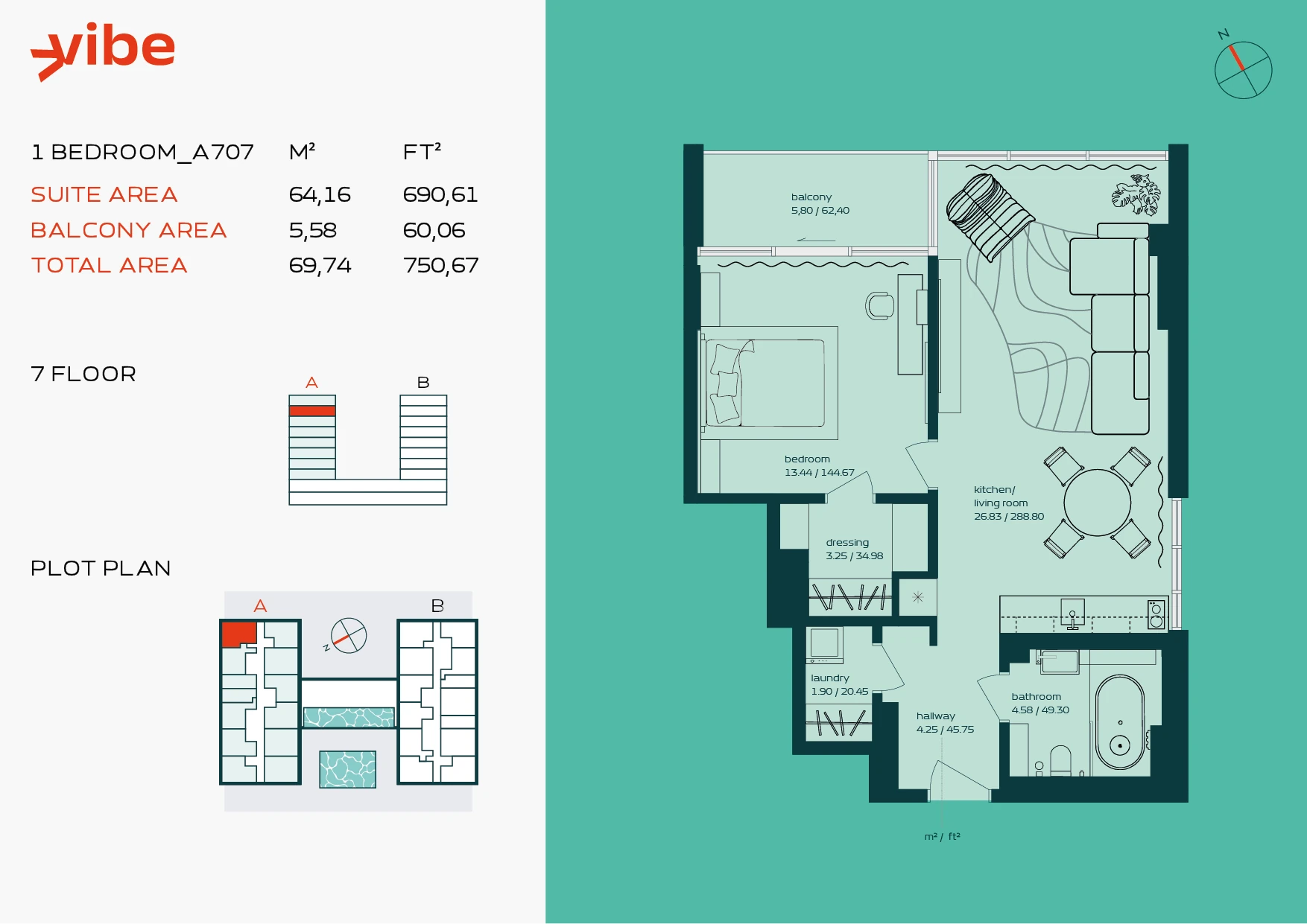 VIBE A707 floor plan