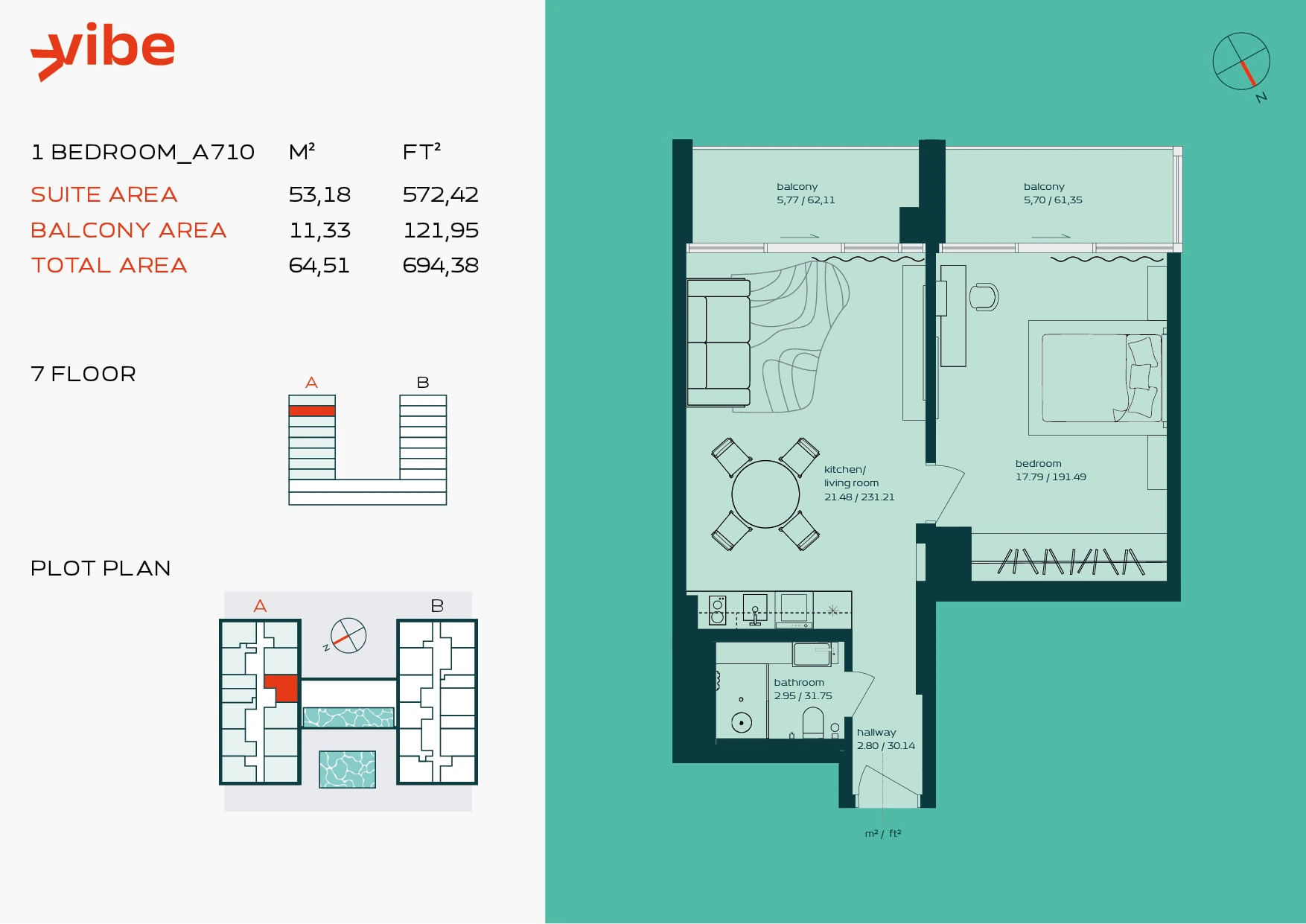 VIBE A710 floor plan