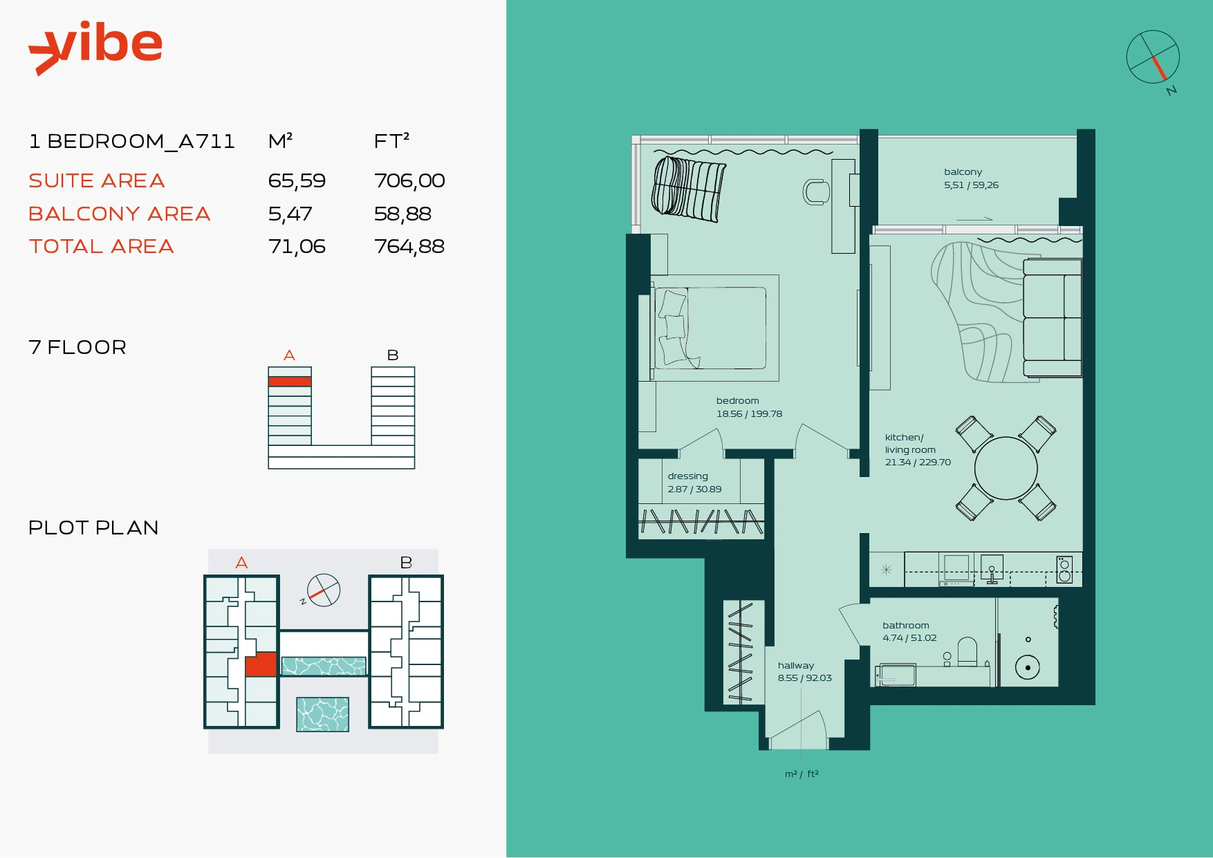 VIBE A711 floor plan