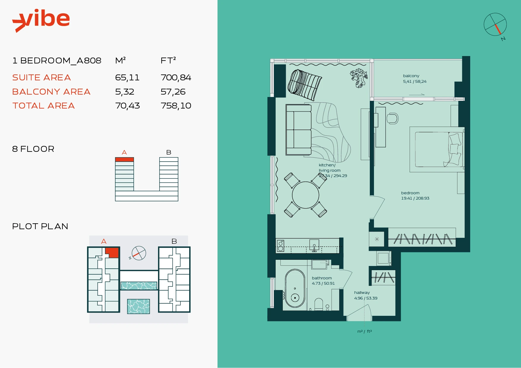VIBE A808 floor plan