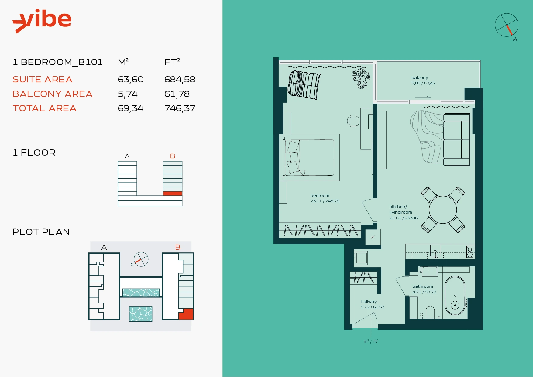 VIBE B101 floor plan