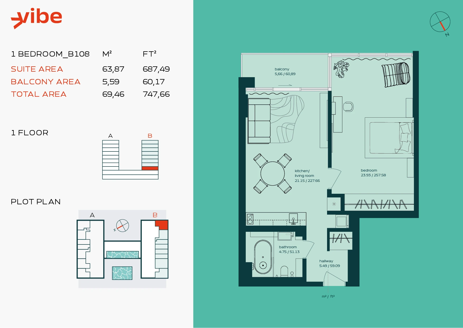 VIBE B108 floor plan