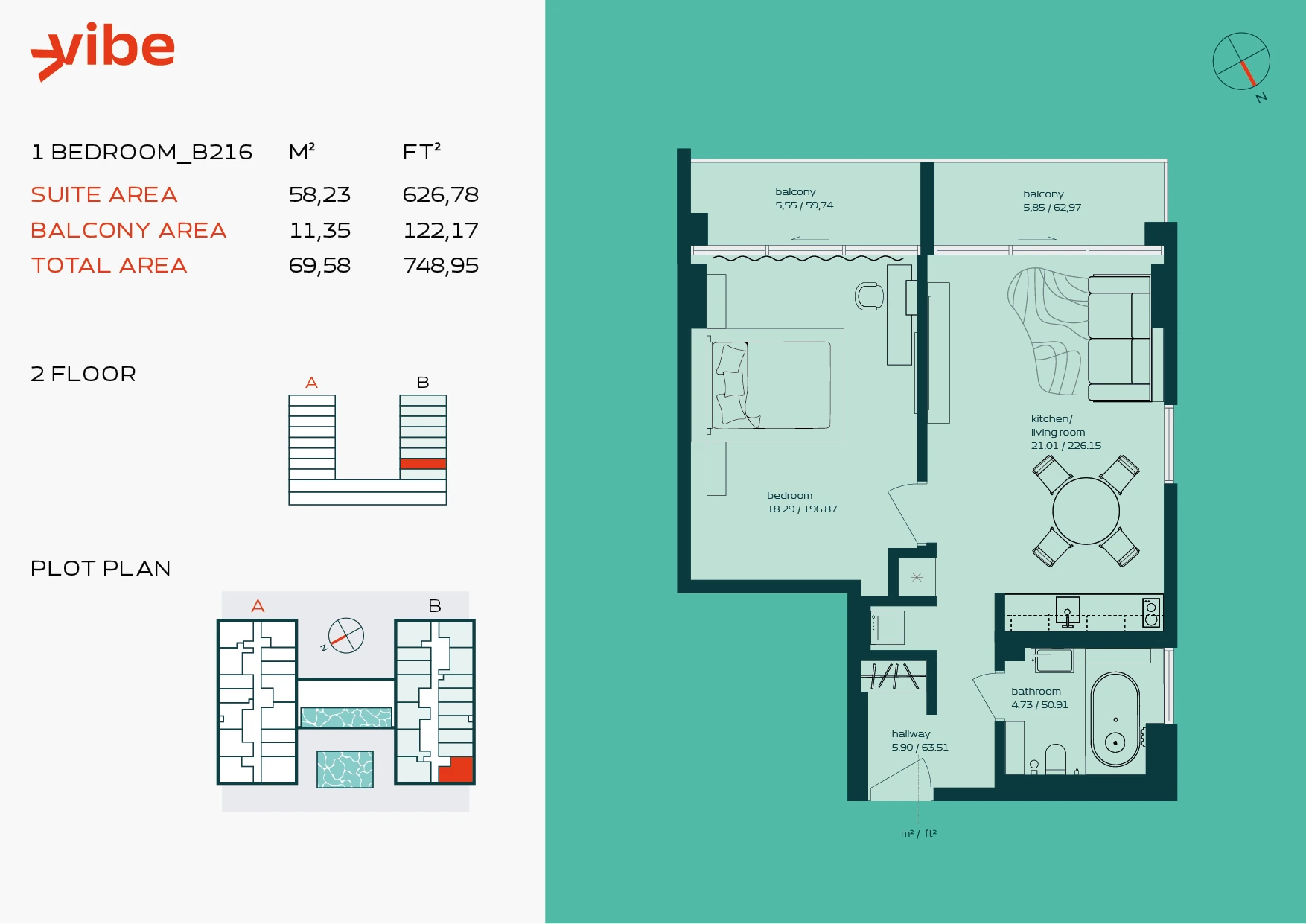 VIBE B216 floor plan