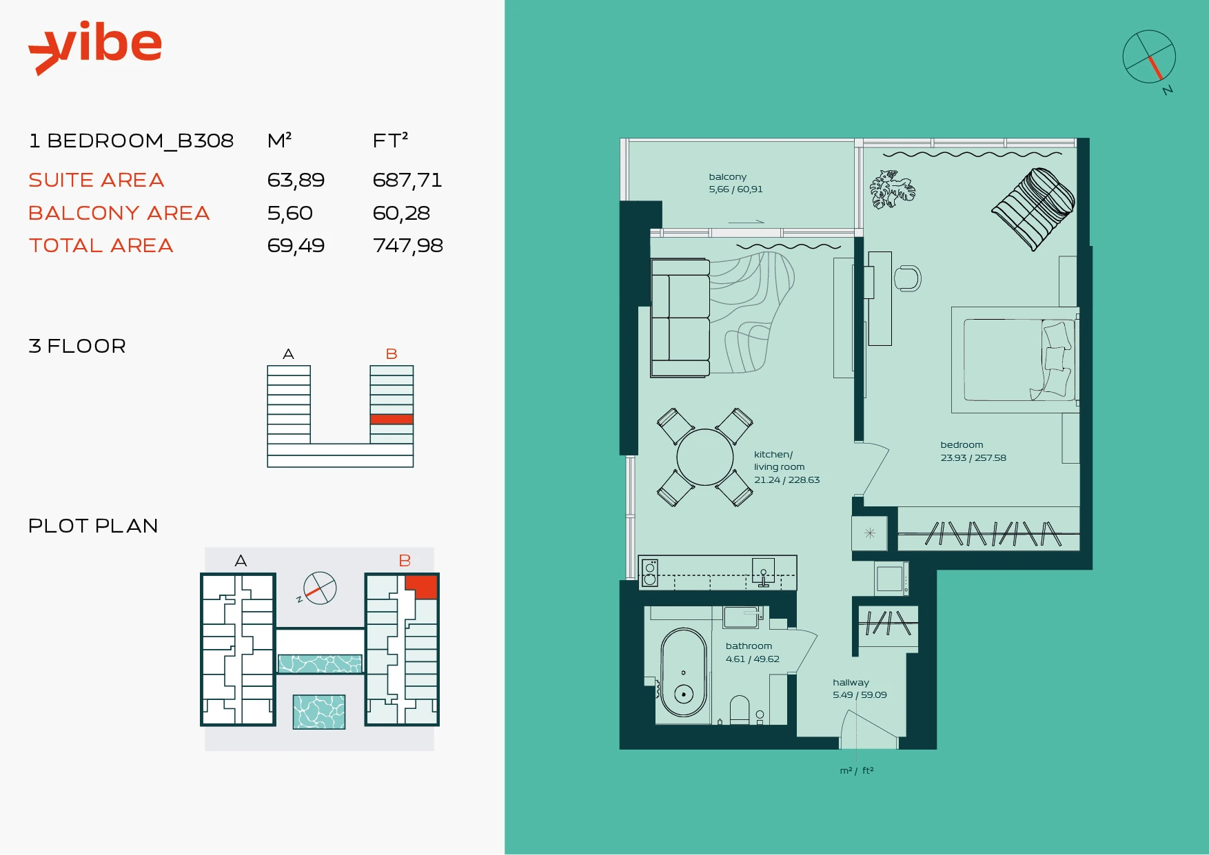 VIBE B308 floor plan