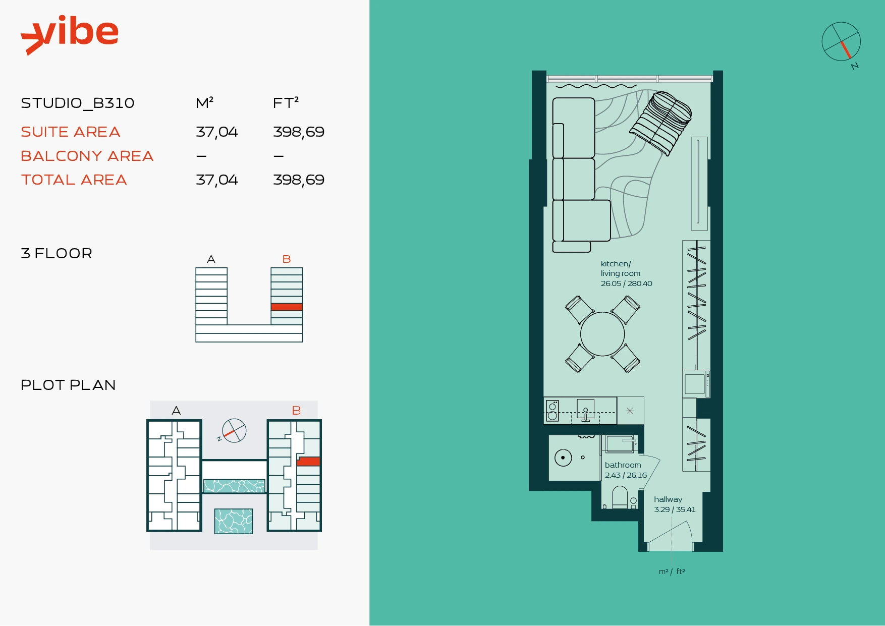 VIBE B310 floor plan
