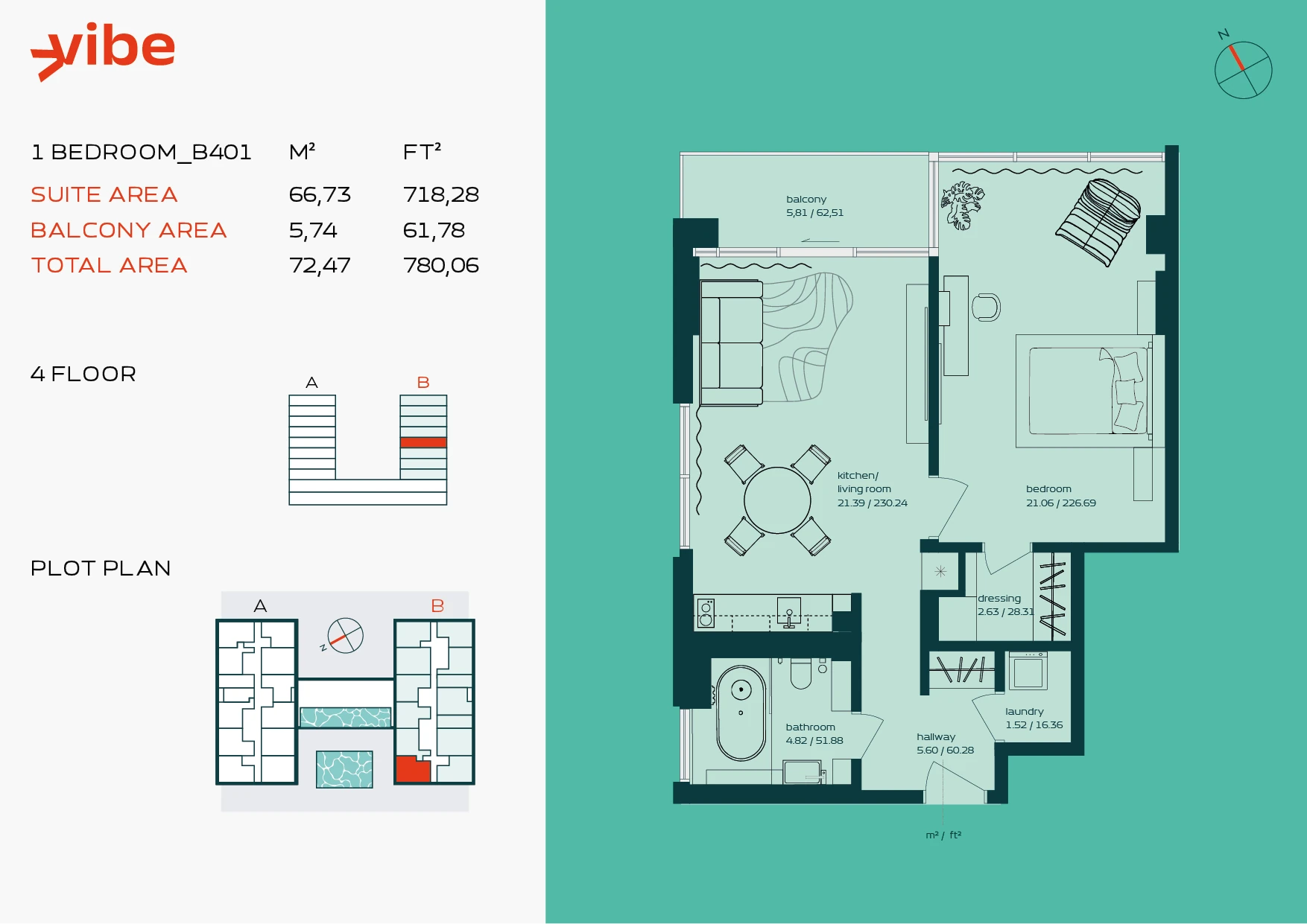 VIBE B401 floor plan