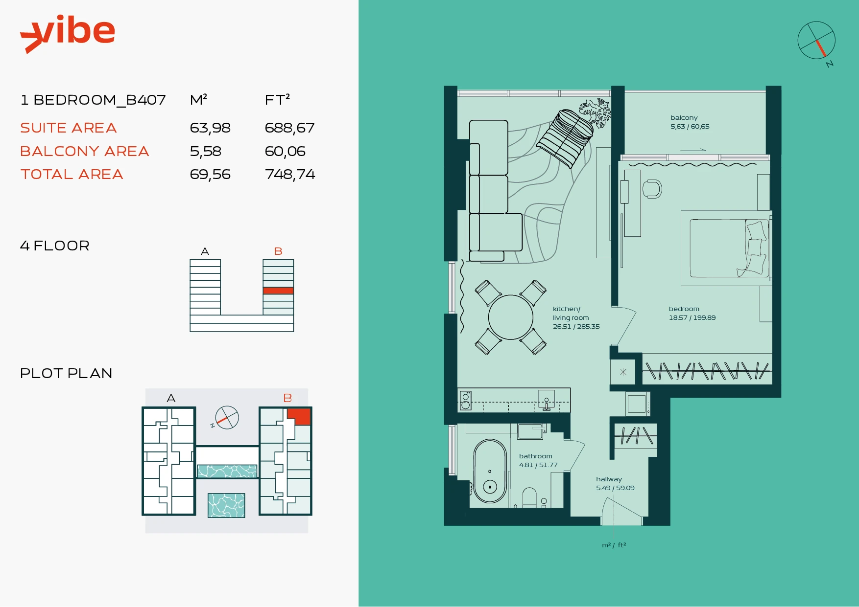 VIBE B407 floor plan