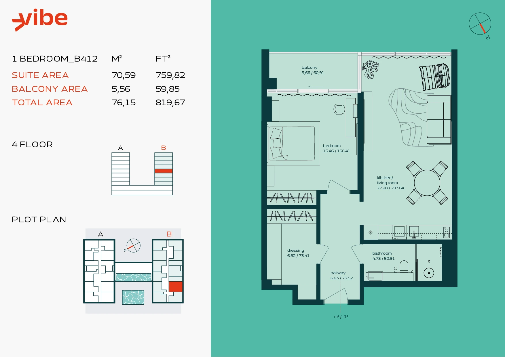 VIBE B412 floor plan