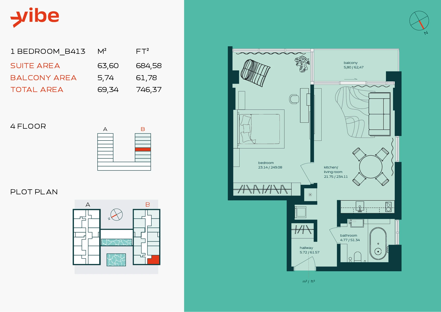 VIBE B413 floor plan
