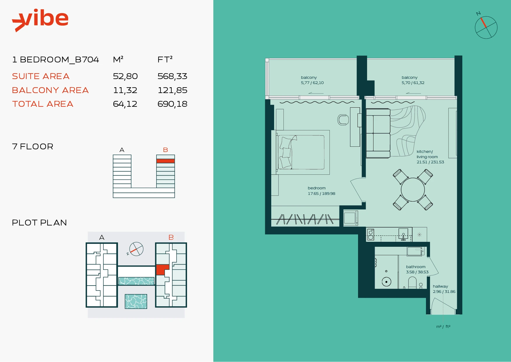 VIBE B704 floor plan