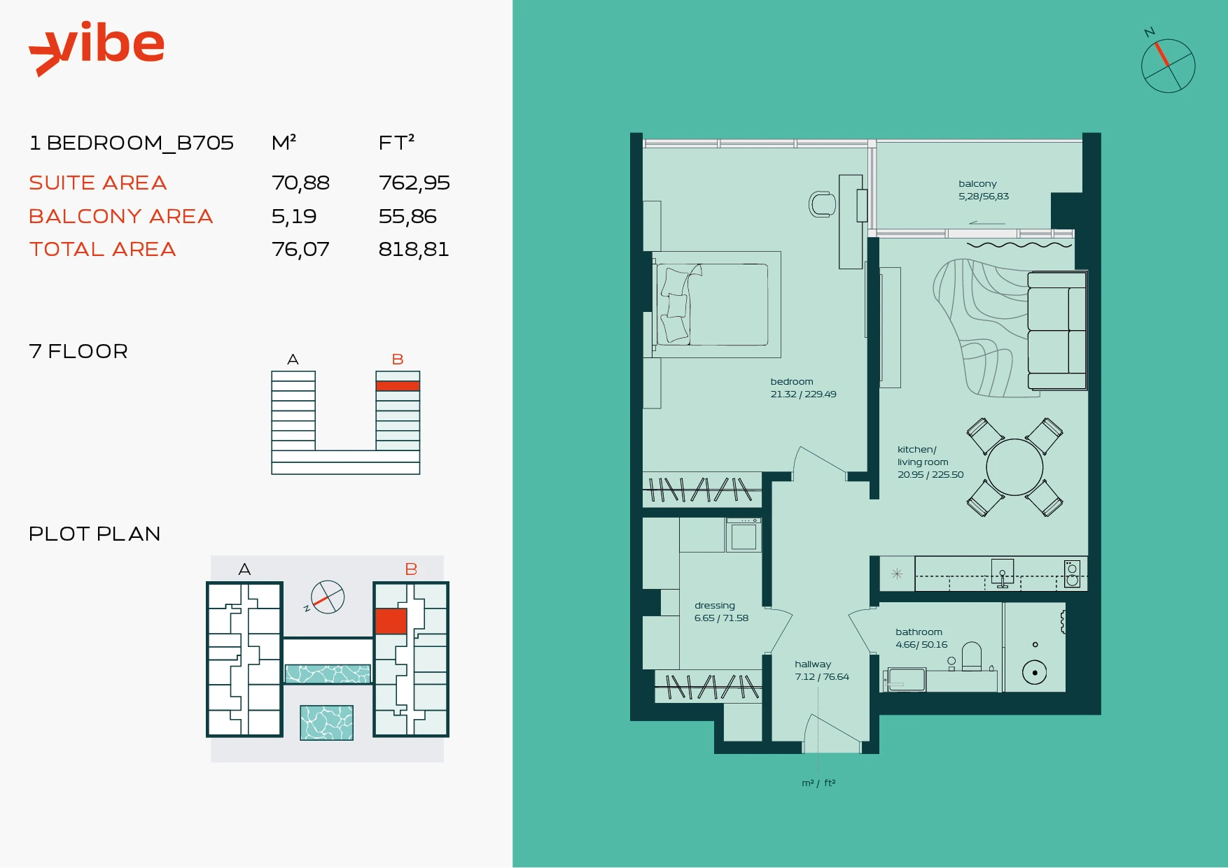VIBE B705 floor plan