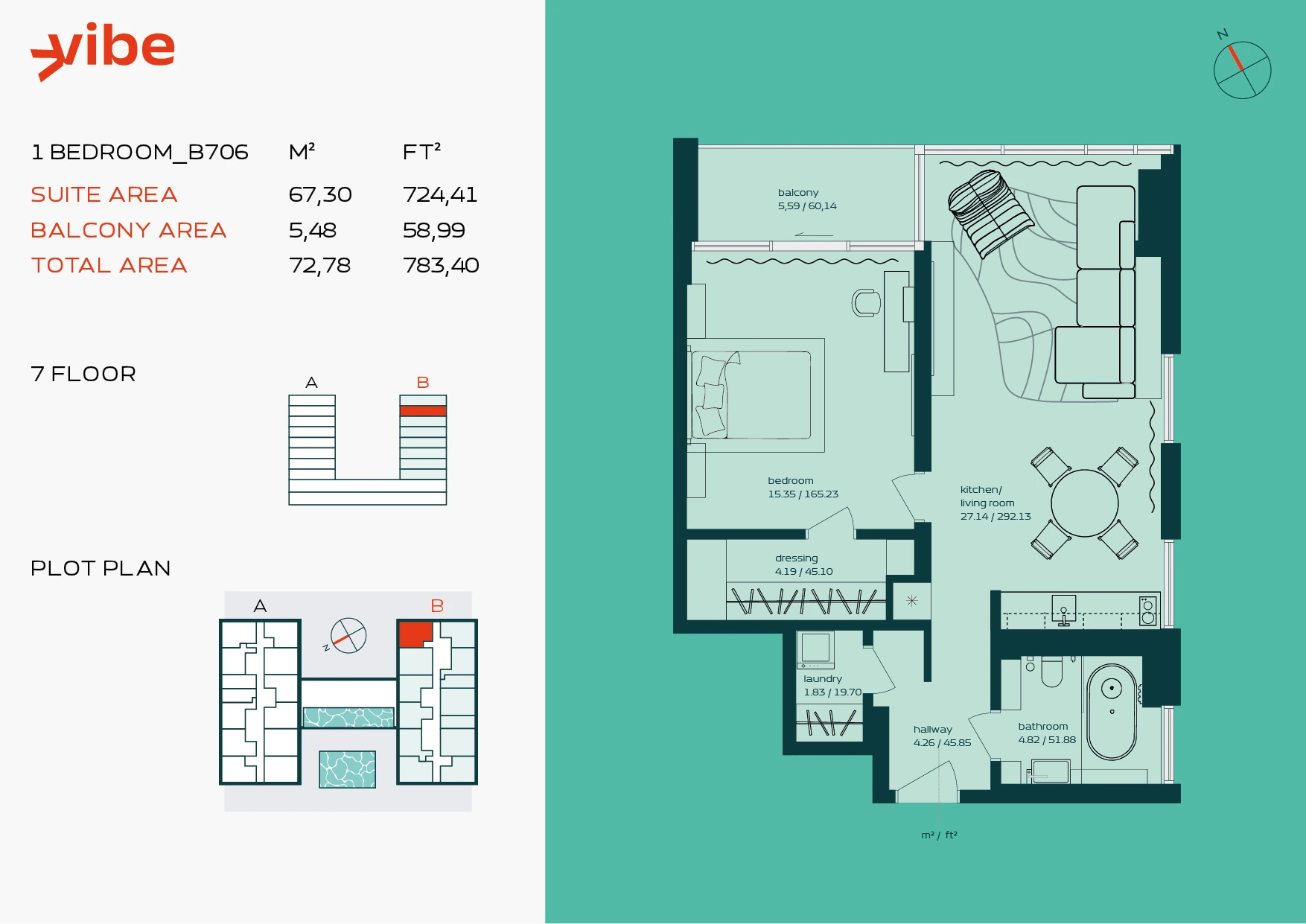 VIBE B706 floor plan