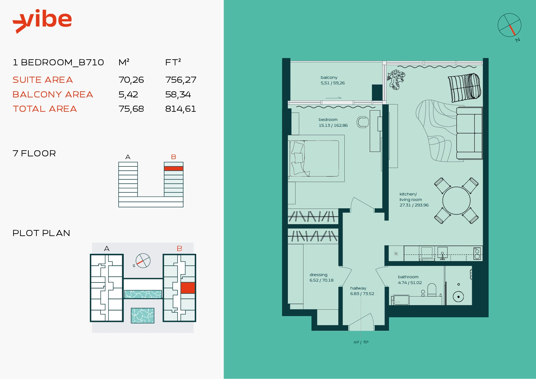 VIBE B710 floor plan