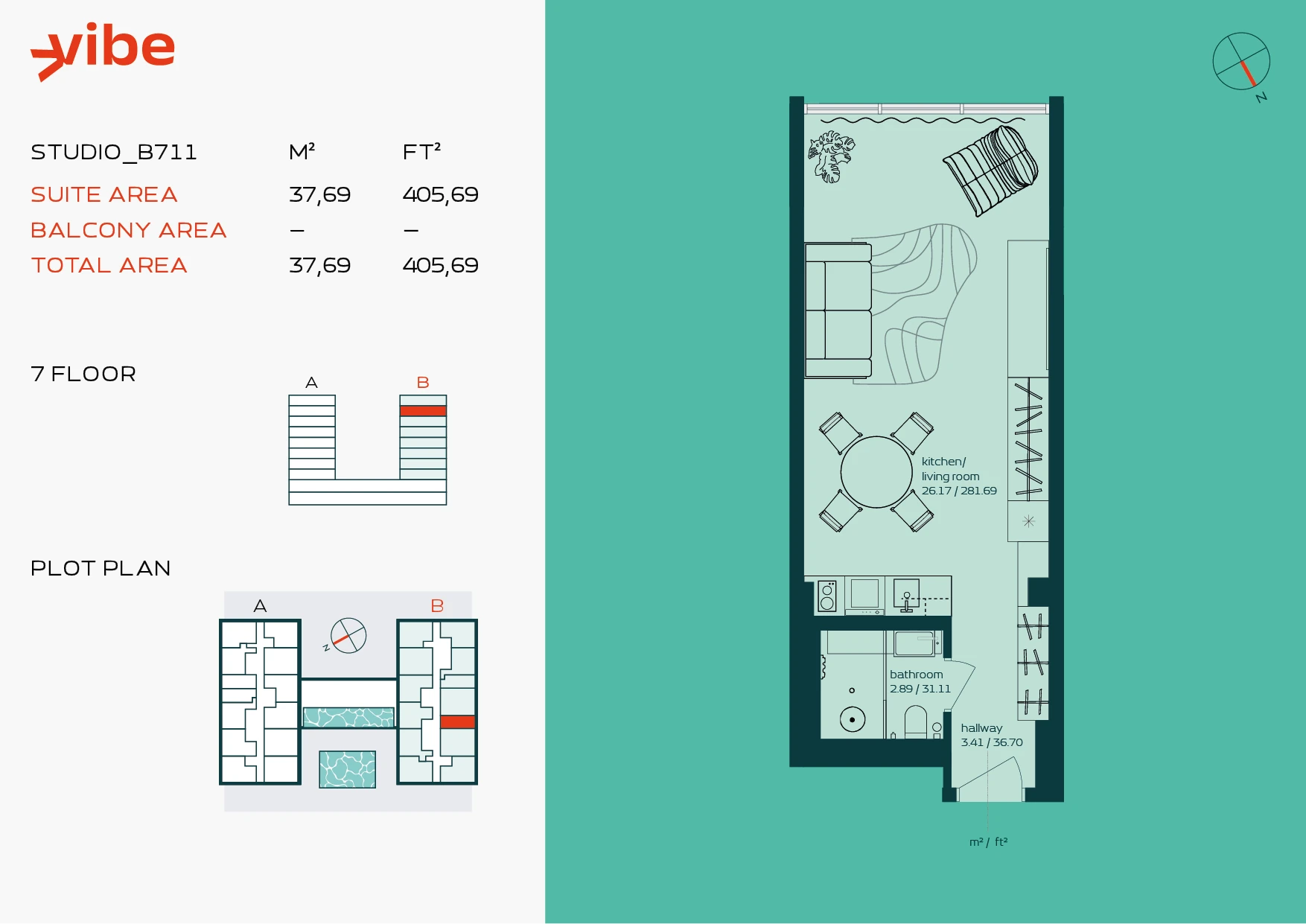 VIBE B711 floor plan