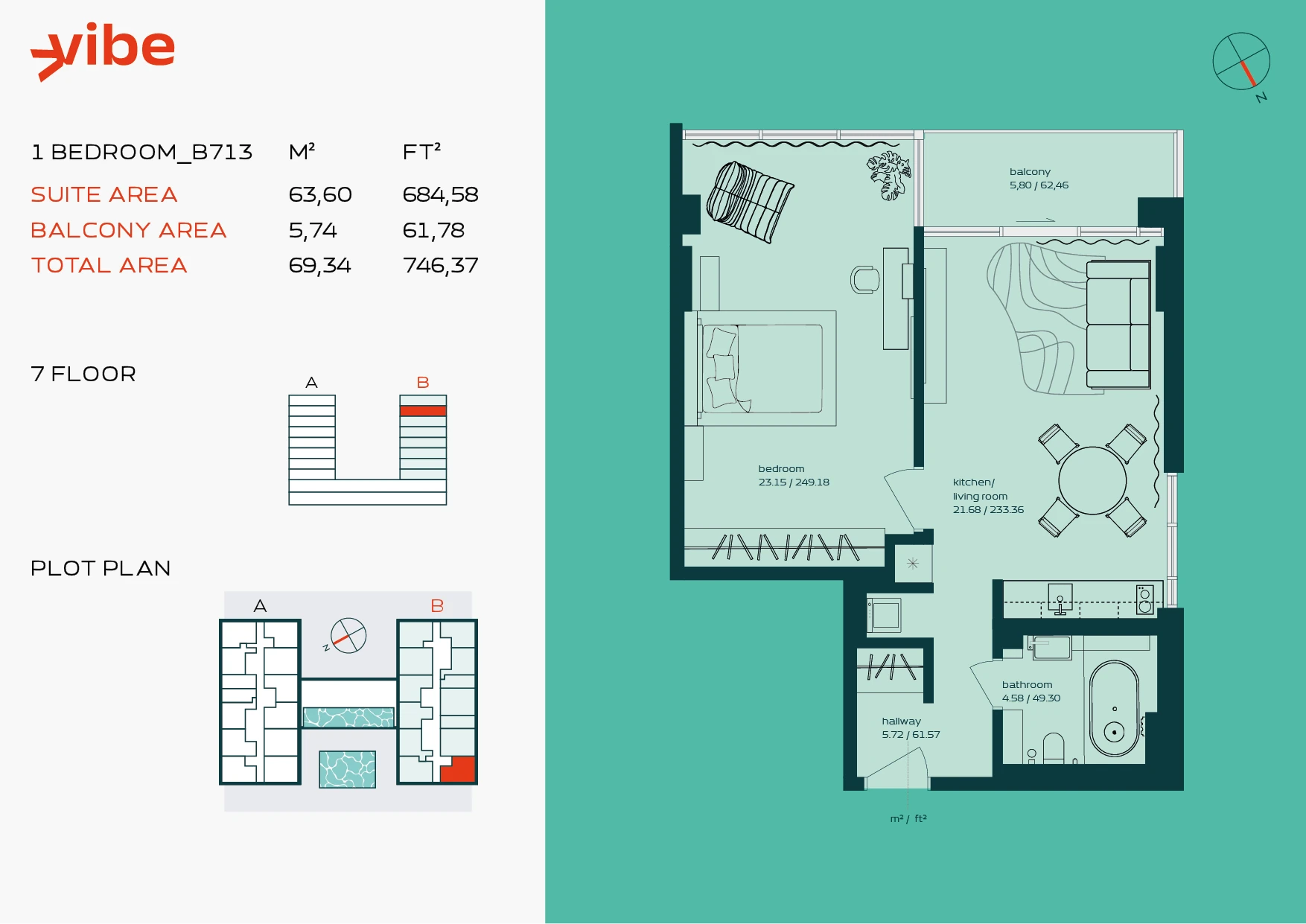 VIBE B713 floor plan