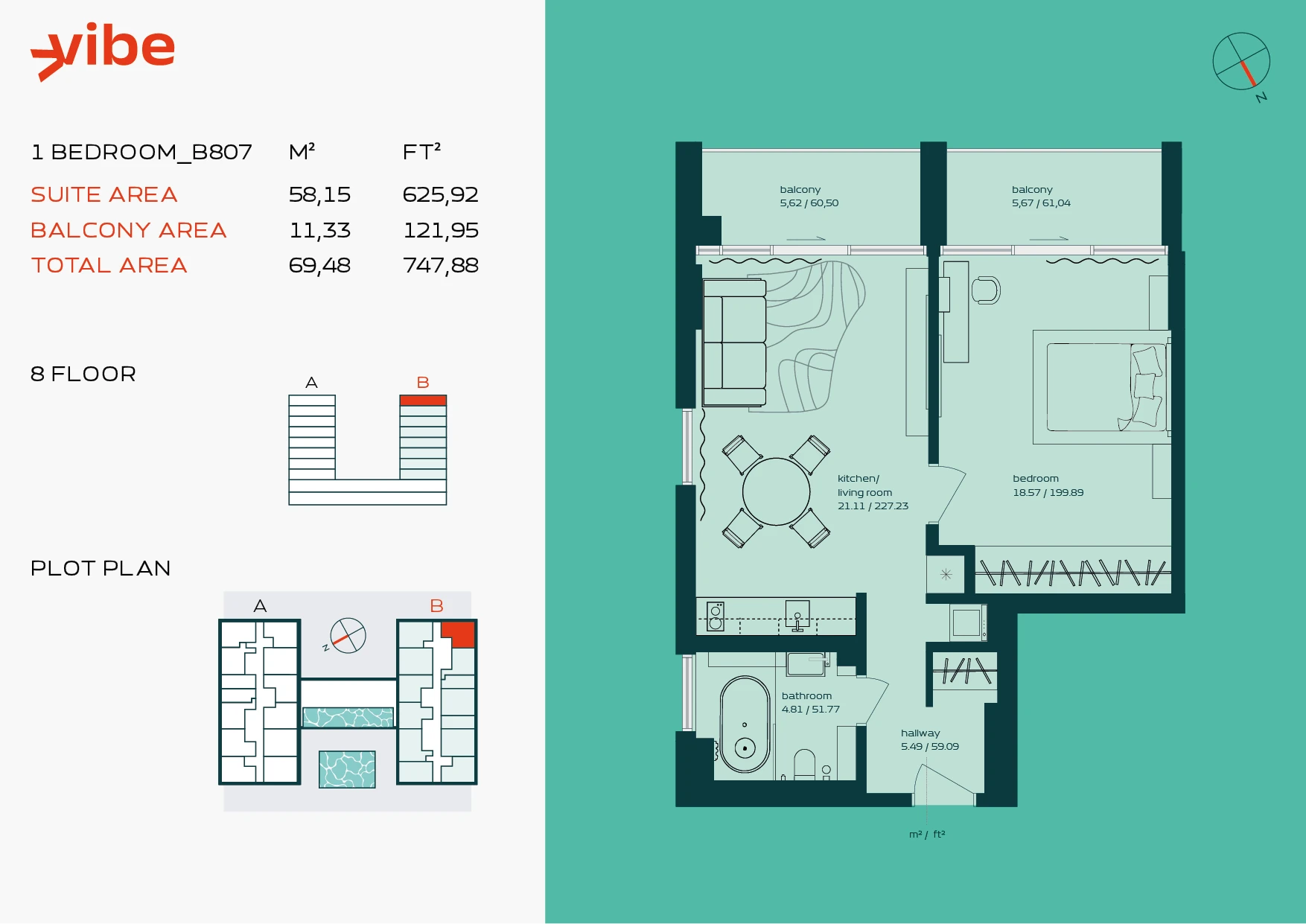 VIBE B807 floor plan