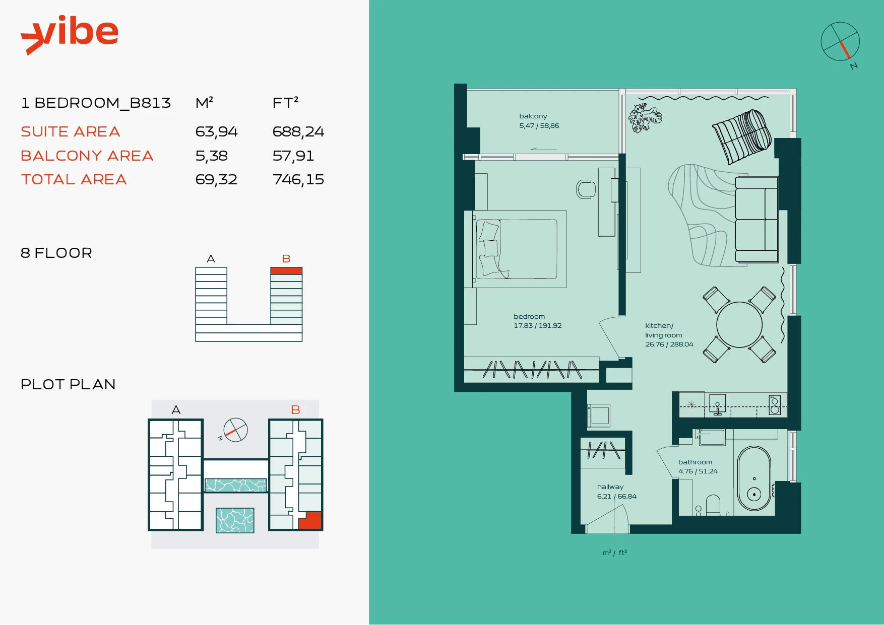 VIBE B813 floor plan